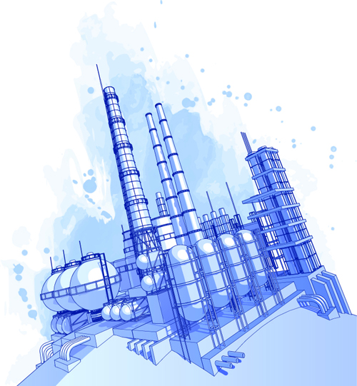 Set of Gas and oil design elements vector 01