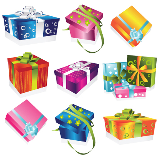 vivid gift colored box 