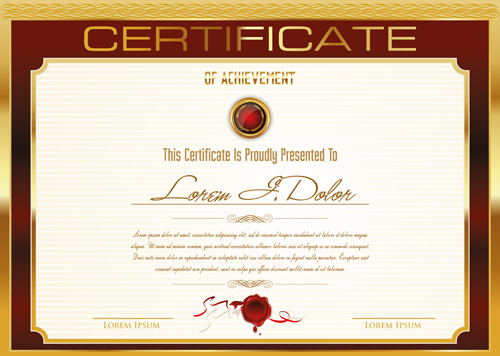 template vector golden frame certificate template certificate 