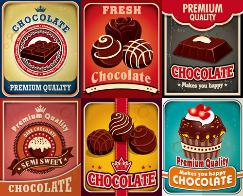 Grunge vintage styles food poster vector 10