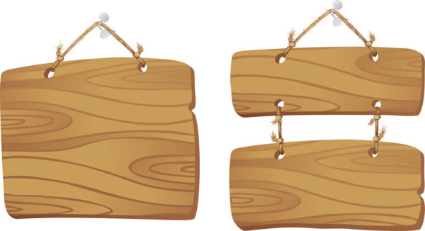 wooden tags elements 