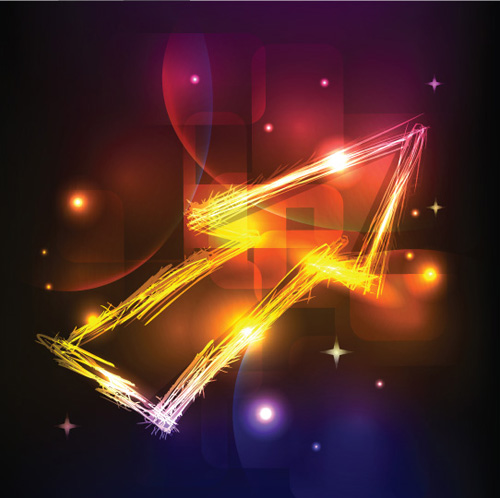 Neon light Illustrations vector set 02