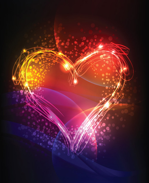 Neon light Illustrations vector set 03