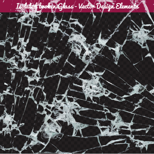 Isolated broken glass vector background 01
