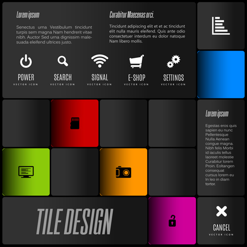 Mobile interface layout vector material 07 Mobile interface layout vector material 07