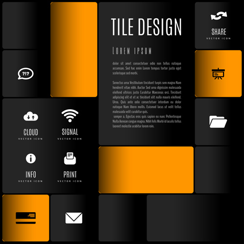Mobile interface layout vector material 09 Mobile interface layout vector material 09