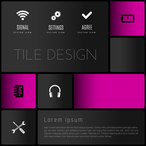 Mobile interface layout vector material 10 Mobile interface layout vector material 10