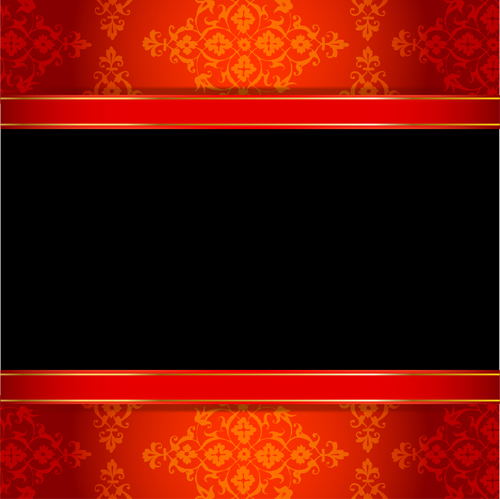 red ornate black background background vector background 