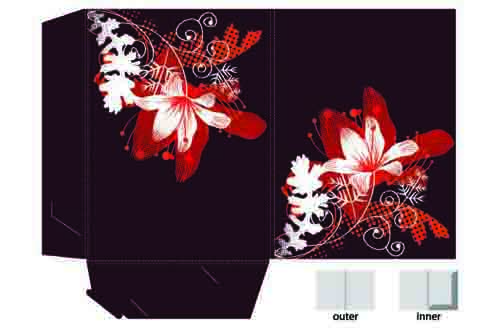 Exquisite of Pattern box design vector 09