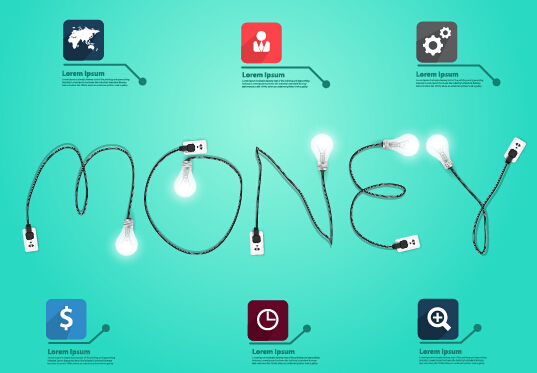 Power supply with light bulb creative business template 07