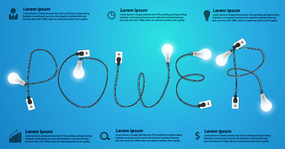 Power supply light bulb Creative business business template business 