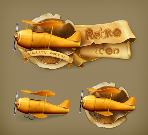 Retro style labels design 01 vector