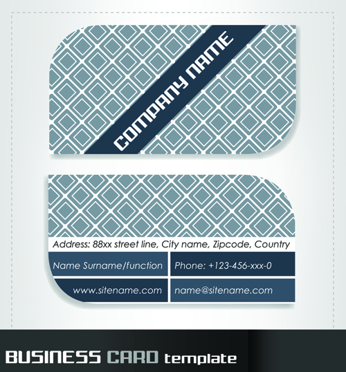 Rounded business cards template vector material 06