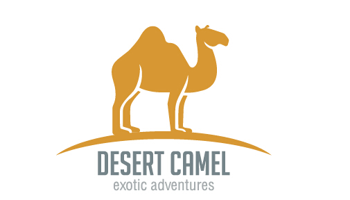 simple logo desert camel 