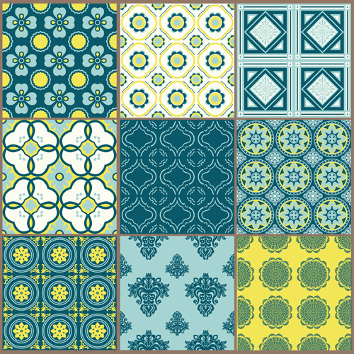 Simple ornate floral vector pattern