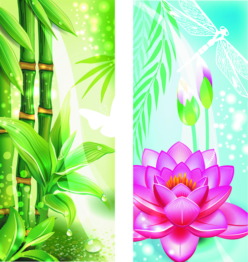 Set of Different Spa design elements vector art 06