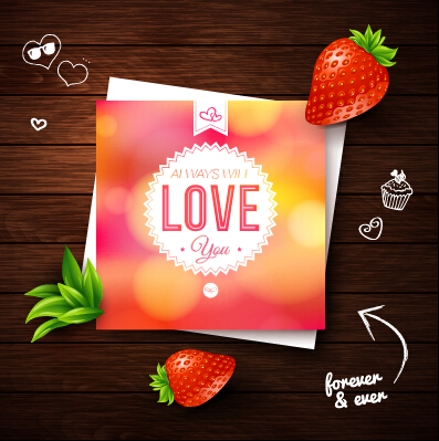 Summer style wedding invitation background vector 05