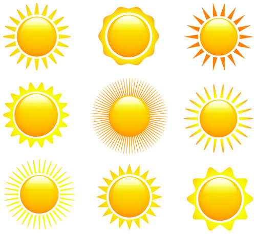sun icons icon element Design Elements 