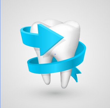 Tooth creative design vector material 02