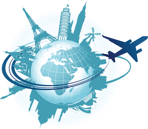 Set of Tourism elements vector 01