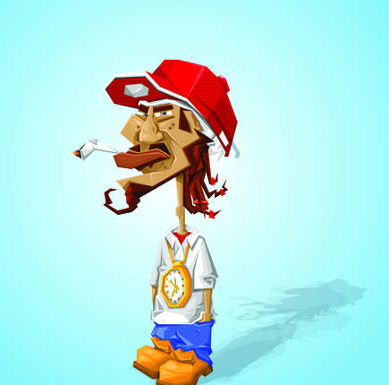 Set of funny guy vector 01