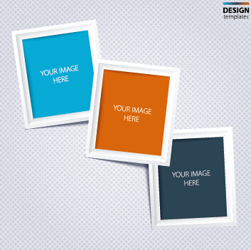 Vector empty photo frames design material 02