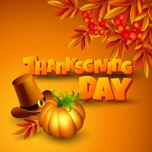 Vector thanksgiving day art background 03