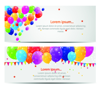 holiday colorful banner balloons balloon 2014 