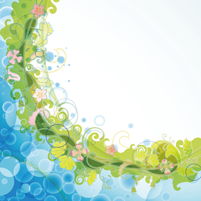 Abstract Background with flowers elements vector 01