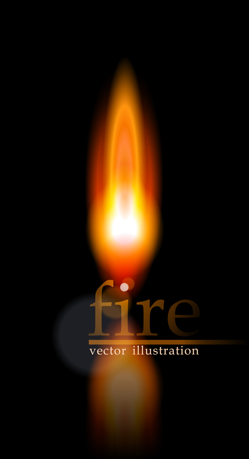 Romantic candle elements vector 02