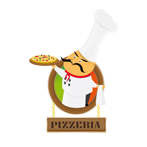 vector pizza elements art 01 set