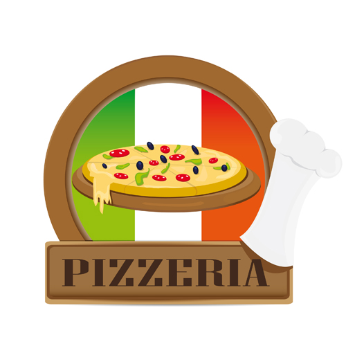 vector pizza elements art 02 set