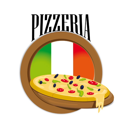vector pizza elements art 03 set