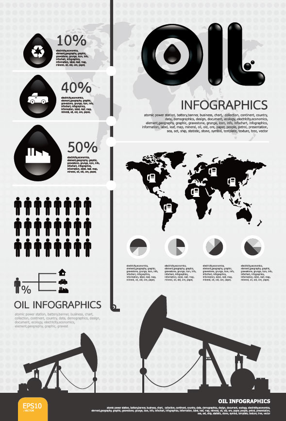 Set of chart and Infographics design elements vector 02