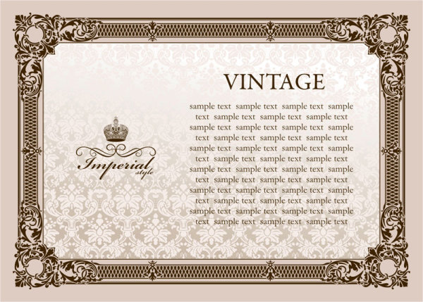 European style Decorative pattern Frame vector 05