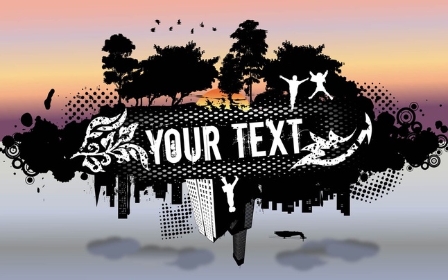 Abstract Landscape Vector