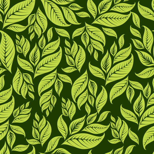 Green Leaf background vector 03