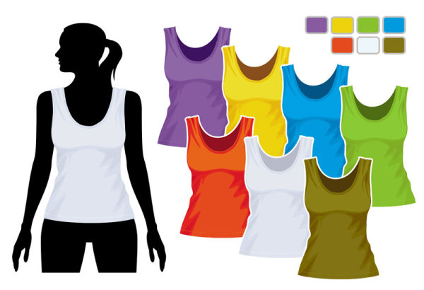 Mens and womens clothing design elements vector  05