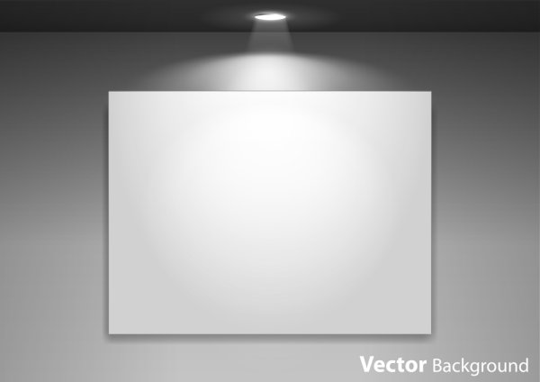 Spotlight Display wall background vector 01