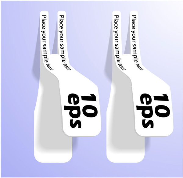 Creative White Label Stickers elements vector 01