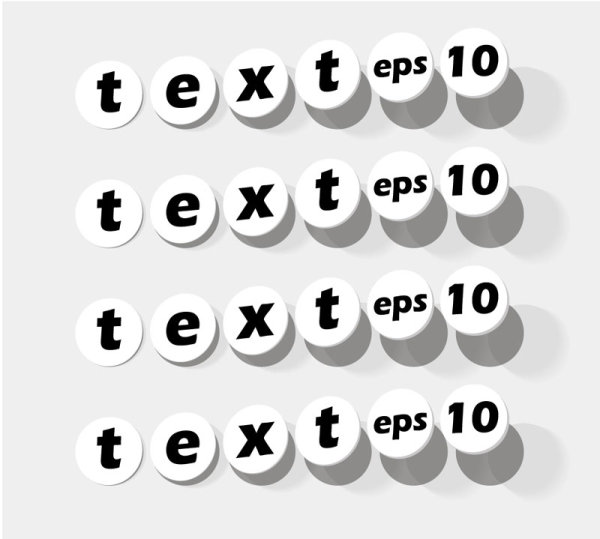 Creative White Label Stickers elements vector 02