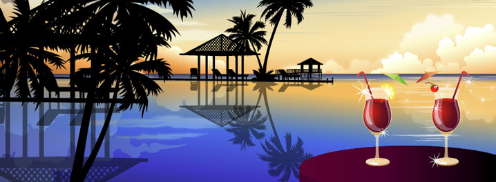 lake Drinks elements vector