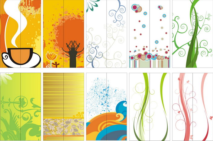 Glass door background pattern vector graphics