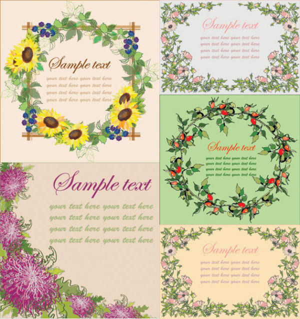 Fresh Border frames vector