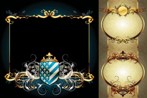 Ornate floral frame vector