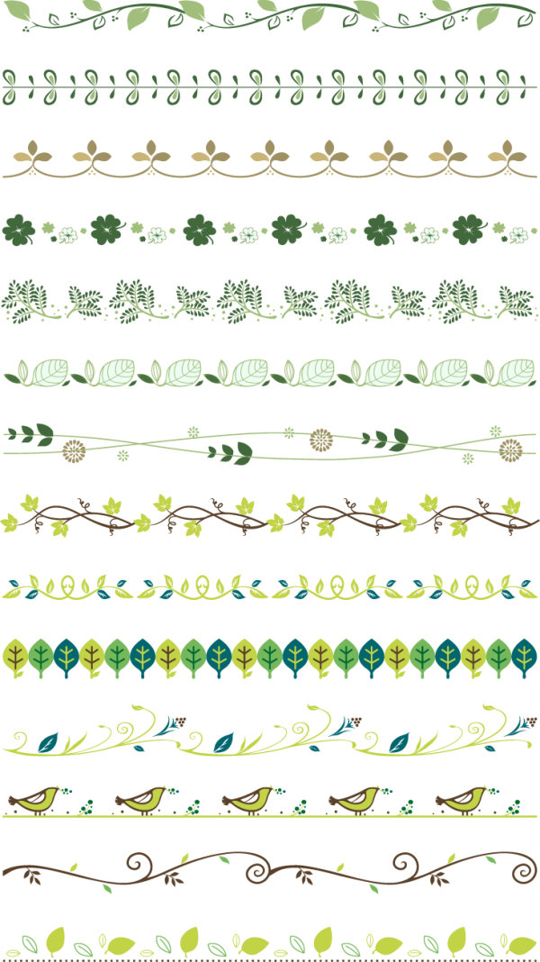 Plants Modern in Border vector