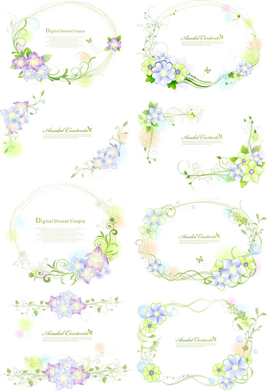 Elegant decorative floral vector