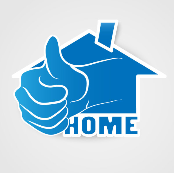 Set of blue Sticker design vector graphic 01
