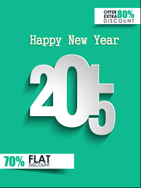 2015 christmas discount big sale poster vectors 08