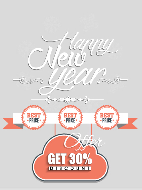 2015 christmas discount big sale poster vectors 09